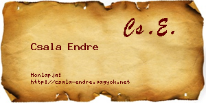 Csala Endre névjegykártya